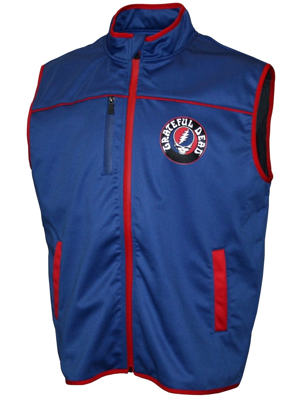 Grateful Dead Blue Vest with Red Trim